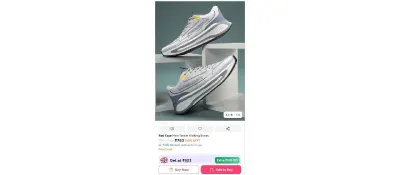 Red Tape Men Textile Walking Shoes at ₹783