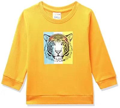 MINITATU Orange Boys French Terry Sweatshirt Age - 7-8 Years (MT-3273L-AN) at ₹139