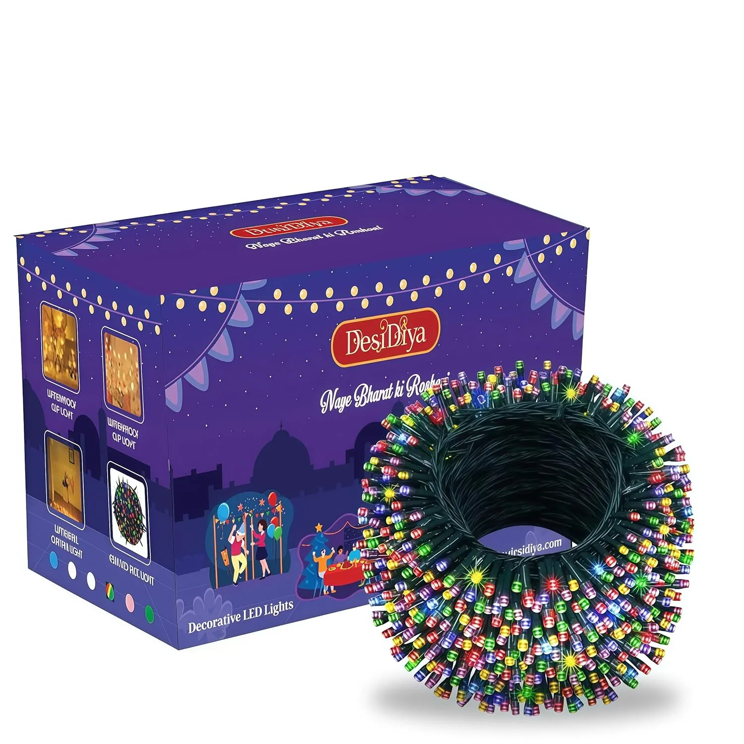 Desidiya 32M Multicolor LED String Lights with 8 Modes at ₹199