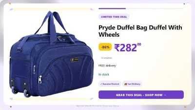 Duffel Bag With Wheels at ₹282