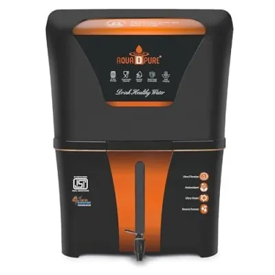 AQUA D PURE Alkaline RO Water Purifier 12L RO+UV+UF+TDS Control with Goodness of copper 12 Liter Large Storage Tank, Suitable for all type o at ₹4,417