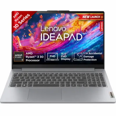 Lenovo IdeaPad Slim 3, Ryzen 3 30, 8GB RAM, 512GB SSD, FHD, 15.6" (39.6cm), Wind at ₹43,250