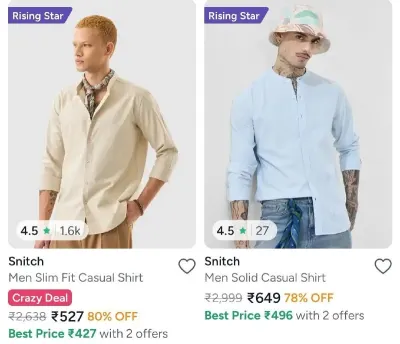 Snitch Men's Clothing - Up to 80% OFF