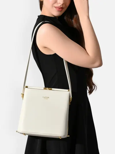 LAVIE LUXE Women Glare Frame Satchel Handbag at ₹2,999