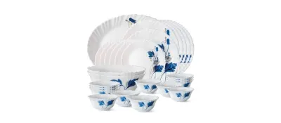 Larah by BOROSIL Opalware Dinner Set 27 Pieces at ₹1,483
