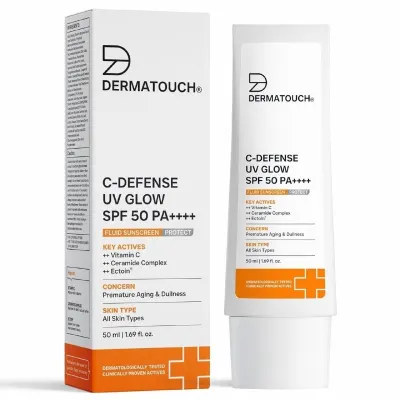 DERMATOUCH C-DEFENSE SPF 50 PA++++ Fluid Sunscreen (50ml) at ₹170