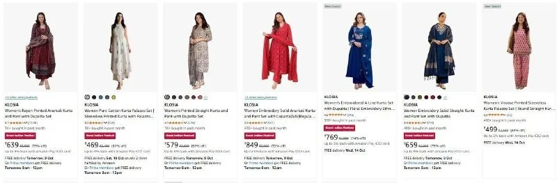 Upto 85% OFF on KLOSIA Women's Ethnic Wear