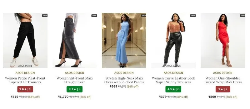Upto 88% Off On Asos Design Clothing (INTERNATIONAL BRAND (UK)