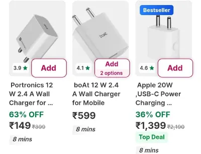 Flipkart Minutes: Exclusive Fast Chargers from ₹99