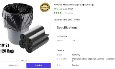 120 Garbage Bags at ₹110