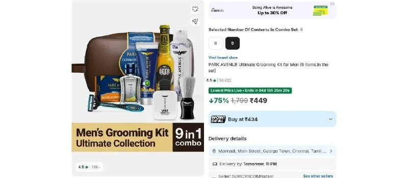 PARK AVENUE Ultimate Grooming Kit for Men at ₹449