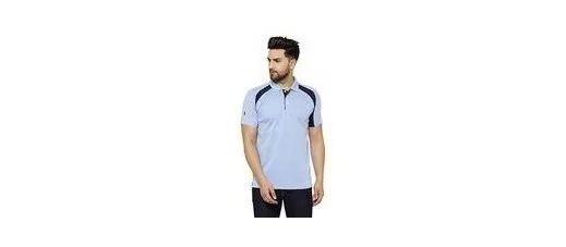 EPPE Men's Polo Neck Solid Slim Fit Activewear Half Sleeve Dryfit Micro Polyester Sportswear at ₹313