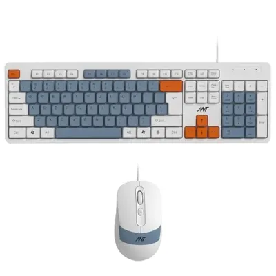 Ant MASTER 20 Wired Combo Keyboard & Mouse Set | 104 Key Membrane Keyboard 5 Million Keystroke Life | 2400 DPI Adjustable Mouse 1 Million Cl at ₹565
