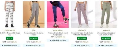 Cargo Pants from ₹169