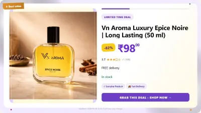 Vn Aroma Luxury Epice Noire | Long Lasting (50 ml) at ₹98