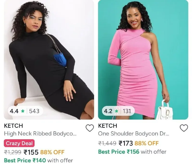 Upto 88% Off On Branded Clothing Starting From Rs.155