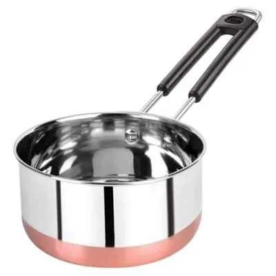 Stainless Steel Saucepan Copper Bottom Induction Compatible at ₹282
