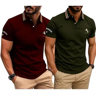 GRECIILOOKS Polo T-Shirt for Men – Cotton Short Sleeve Regular Fit Tee | Perfect for Golf, Travel & Outdoor Casual Look (Available in Plus S at ₹549