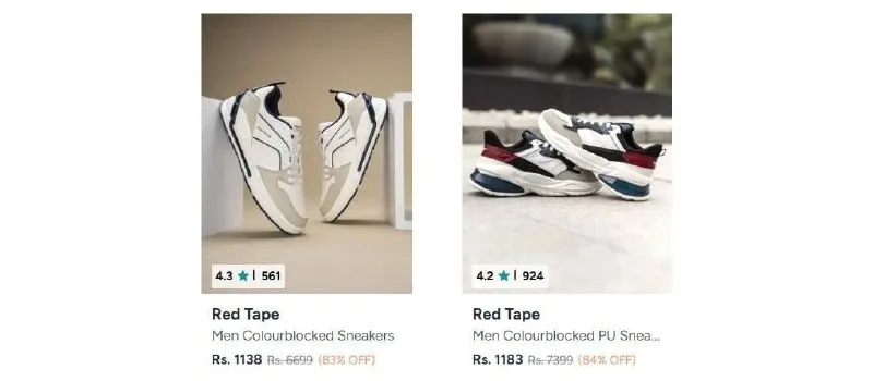Upto 83% Off On Red Tape Shoes