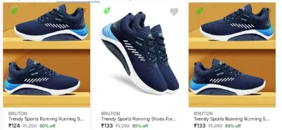Bruton Mens Sports Shoes from ₹124