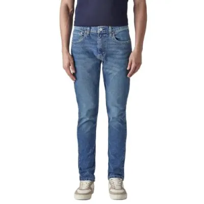 Levi's Men's 512 Dark Indigo Slim Tapered Fit Mid Rise Jeans at ₹799