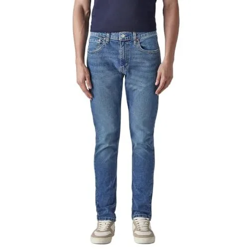 Levi's Men's 512 Dark Indigo Slim Tapered Fit Mid Rise Jeans at ₹799