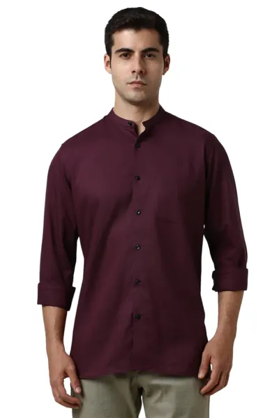 Van Heusen Men Cotton Solid Regular Fit Shirt at ₹537