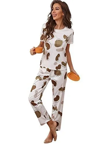 LookMark Women's Cotton Lycra Graphic Print Pyjama Set for W at ₹249
