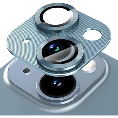 Camera Lens Protector Compatible for iPhone 15/15 Plus Blue at ₹99