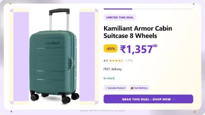 8 Wheels (21 inches) Suitcase at ₹1,357