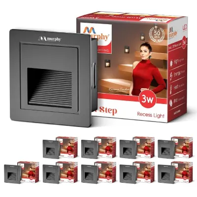 Murphy 3W Wall Step Conceal Light Outdoor and Indoor LED Foot Light with Aluminium IP65 Grade Waterproof Body at ₹3,468