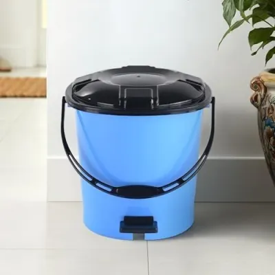 Kuber Industries 7 Ltr Plastic Dustbin for Home with Pedal Lid & Handle | Dustbin for Kitchen Bathroom & Office | Garbage Bin for Wet or Dry at ₹197