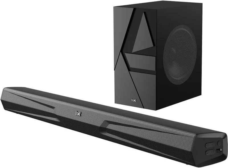 Boat Bar Quake Pro Aavante 2 1 2450 Wireless Satellites Eq Modes 240 W Bluetooth Soundbar at ₹6,999