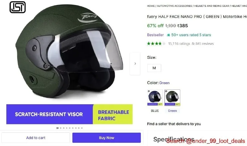 Full Face Bike Helmet at ₹385