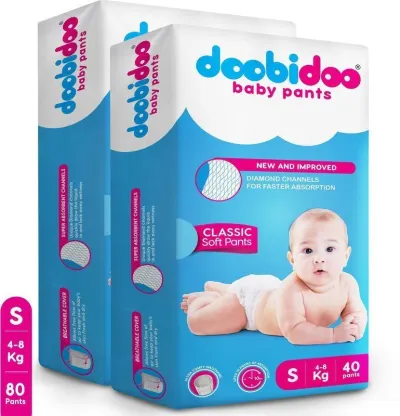 Doobidoo Newly Improved Classic Soft Diaper Anti-Leak Highly Absorbent Baby Pant 4-8Kg Pant Diapers at ₹376