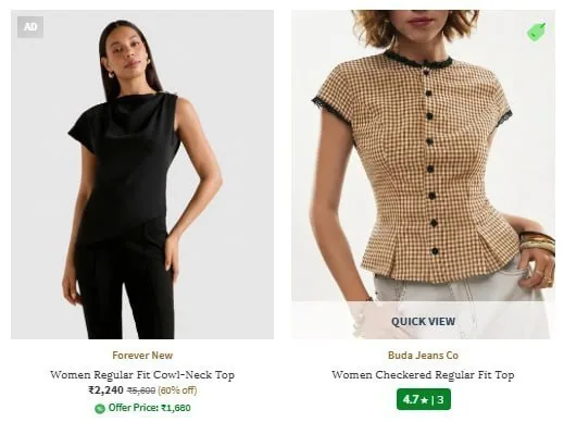 TOPS & TEES from ₹199