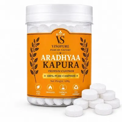 Aradhyaa Camphor Tablet 100g Jar - Pack of 1 at ₹29