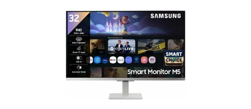 Samsung 32" (80cm) M5 Smart Monitor at ₹15,799