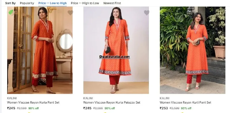 Kalini Kurti Sets 91% off From 245