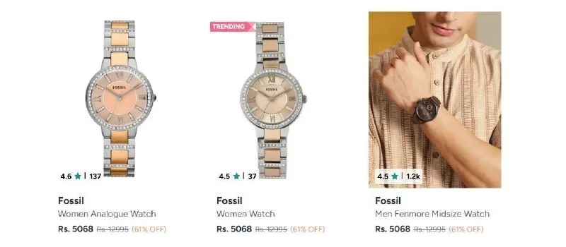 Upto 73% Off On Fossil Watches