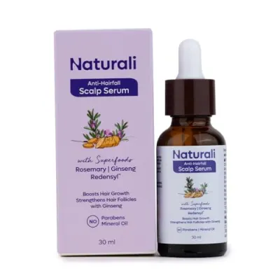 Naturali Anti-Hairfall Scalp Serum With Rosemary, Ginseng & Redensyl | Boosts Hair Growth | Strengthen Hair Follicles | Paraben-free | Best  at ₹314