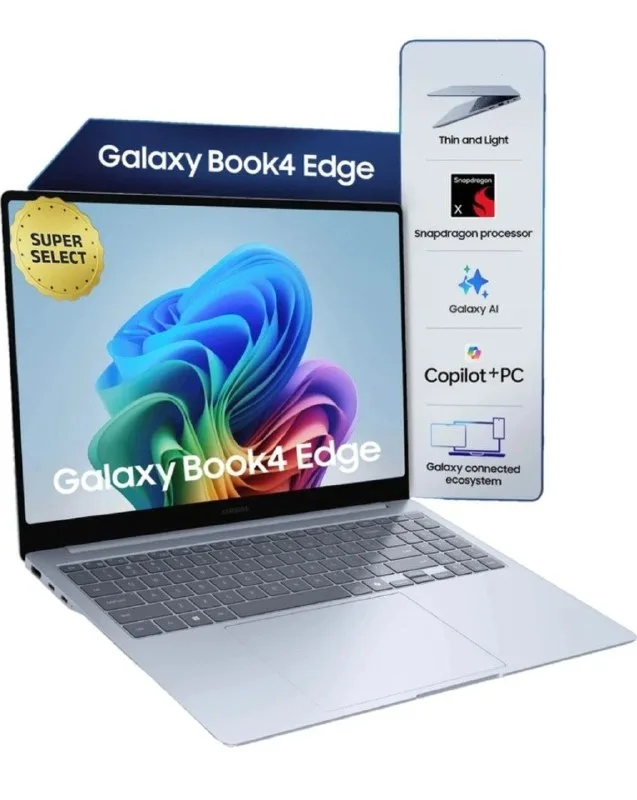 Samsung Galaxy Book4 Edge Series Copilot AI-PC Full Metal Chasis Snapdragon X - (16 GB/512 GB SSD/Windows 11 Home) at ₹55,740