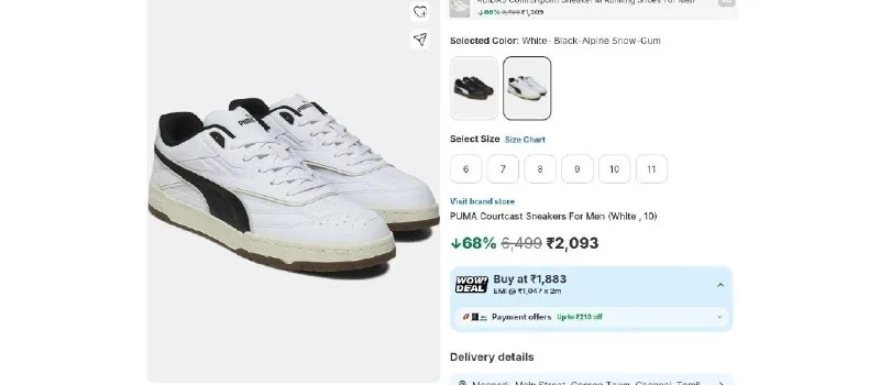 Puma Sneakers at ₹2,093