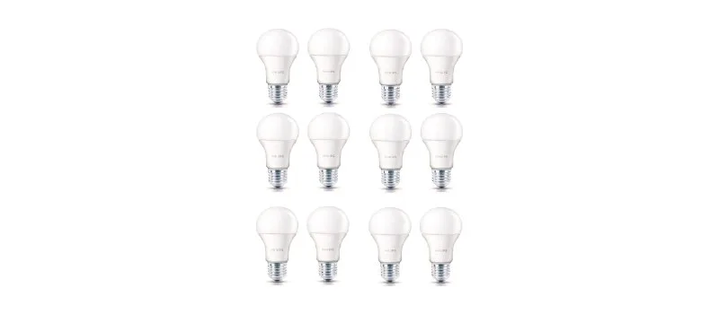 PHILIPS E27 7-watt LED Bulbs WW , Warm (Pack of 12) at ₹674
