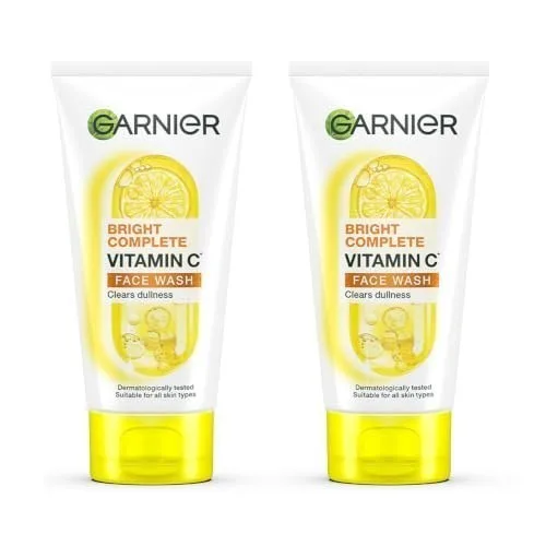 Garnier Bright Complete Skin Naturals Vitamin C Face Wash, 150g(Pack of 2) at ₹278