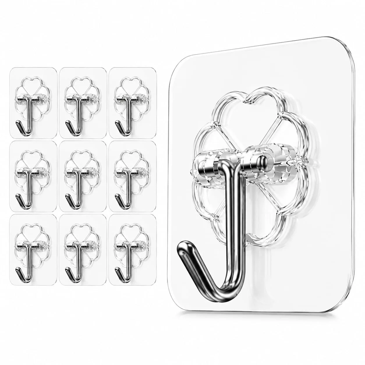 10 Pcs Self Adhesive Wall Hooks for Hanging at ₹59