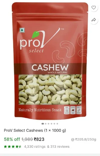 ProV Select Cashews at ₹823