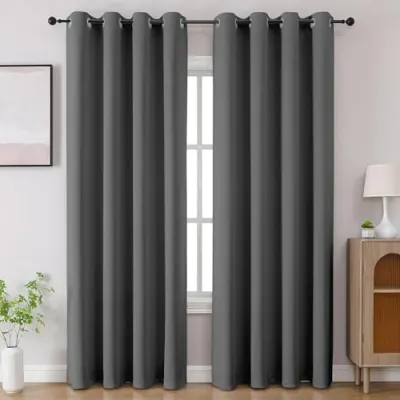 Cortina 80-90% Blackout Solid Door Curtains 9 Feet Set of 2 at ₹799
