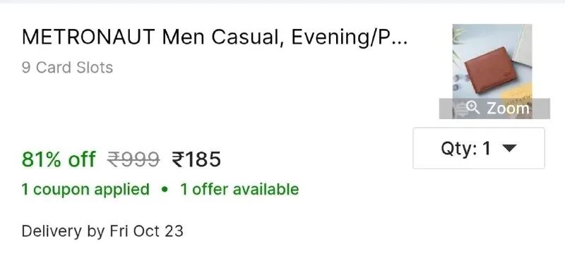 185 at ₹185