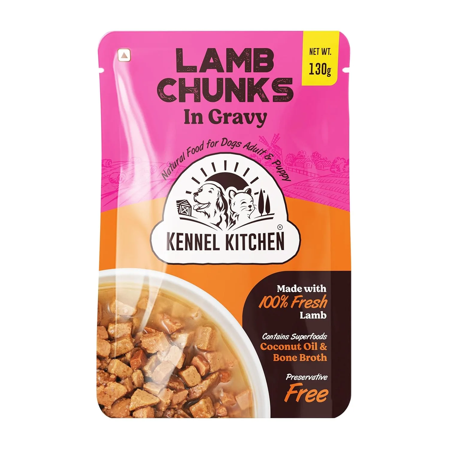 Kennel Kitchen Lamb Chunks in Gravy at ₹45